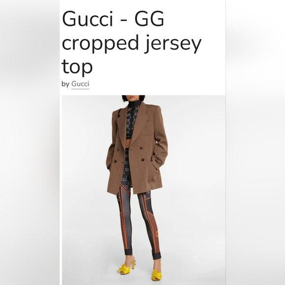 Gucci - GGcropped jersey top sz Small - Picture 7 of 7